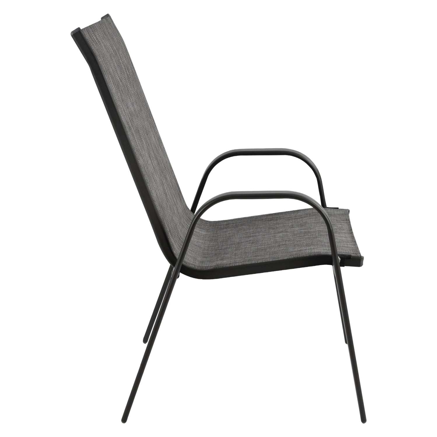 OUTDOOR ARMCHAIR LEON HM5000.01 GREY METAL FRAME-GREY TEXTILENE 54x70x93Hcm.