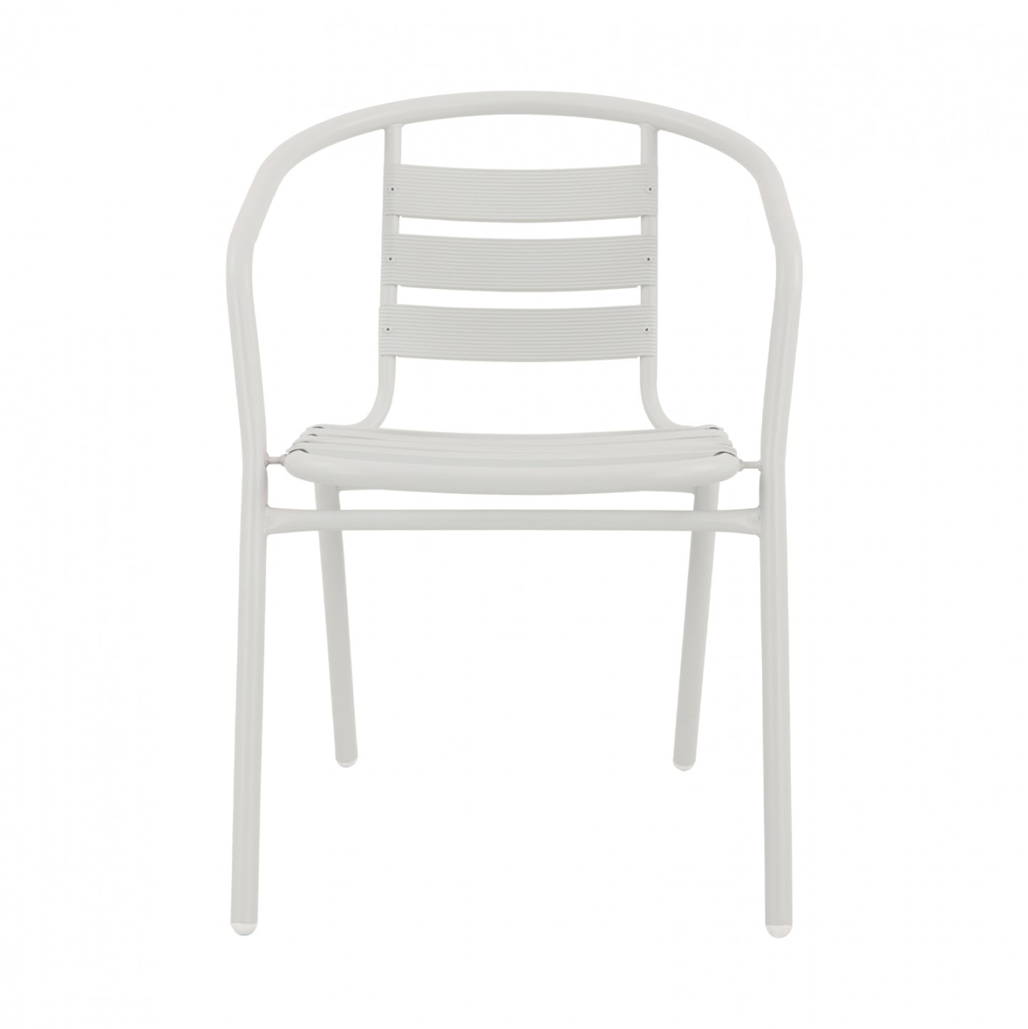 Armchair Laura Metallic White with aluminum slices HM5037.02 54x59x73cm