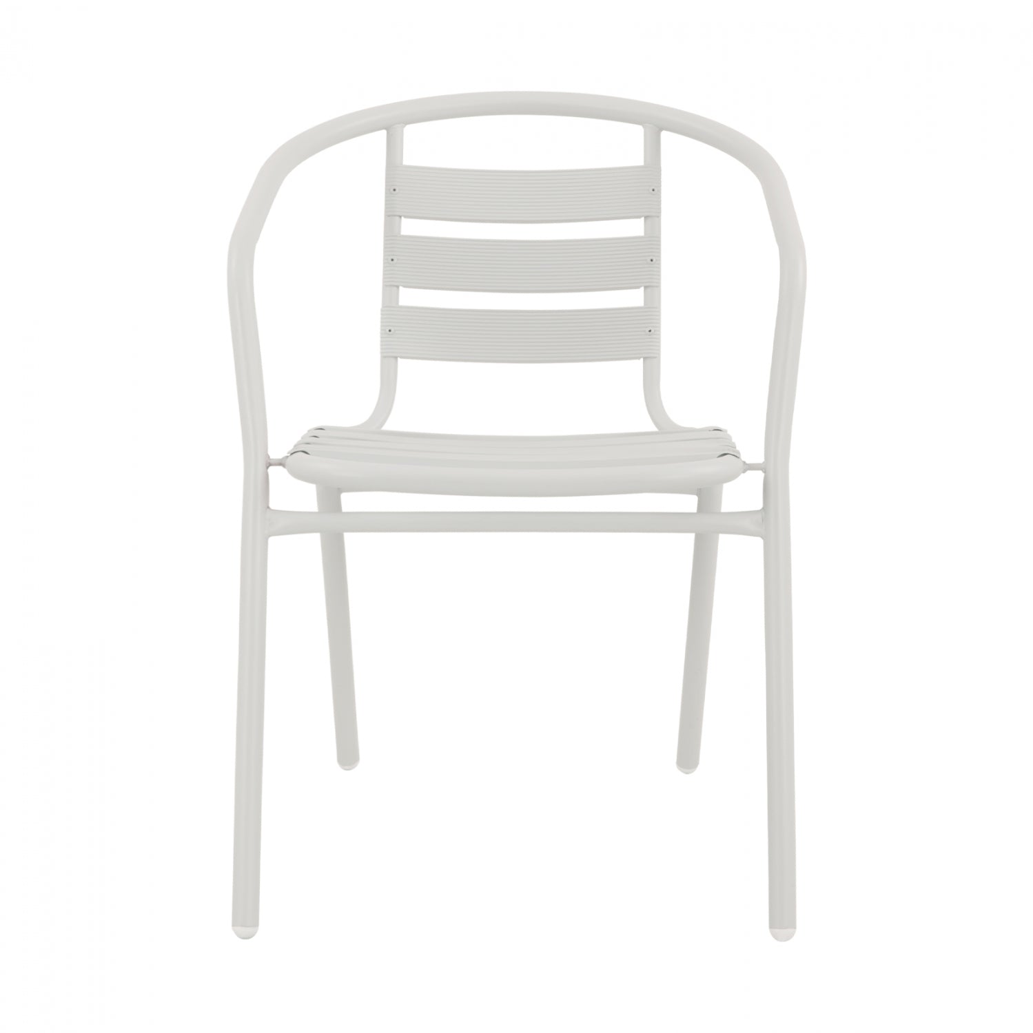 Armchair Laura Metallic White with aluminum slices HM5037.02 54x59x73cm