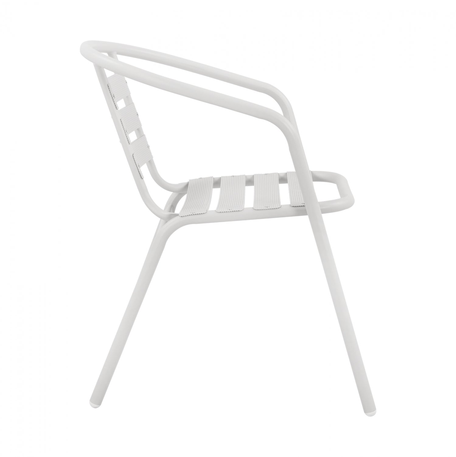 Armchair Laura Metallic White with aluminum slices HM5037.02 54x59x73cm
