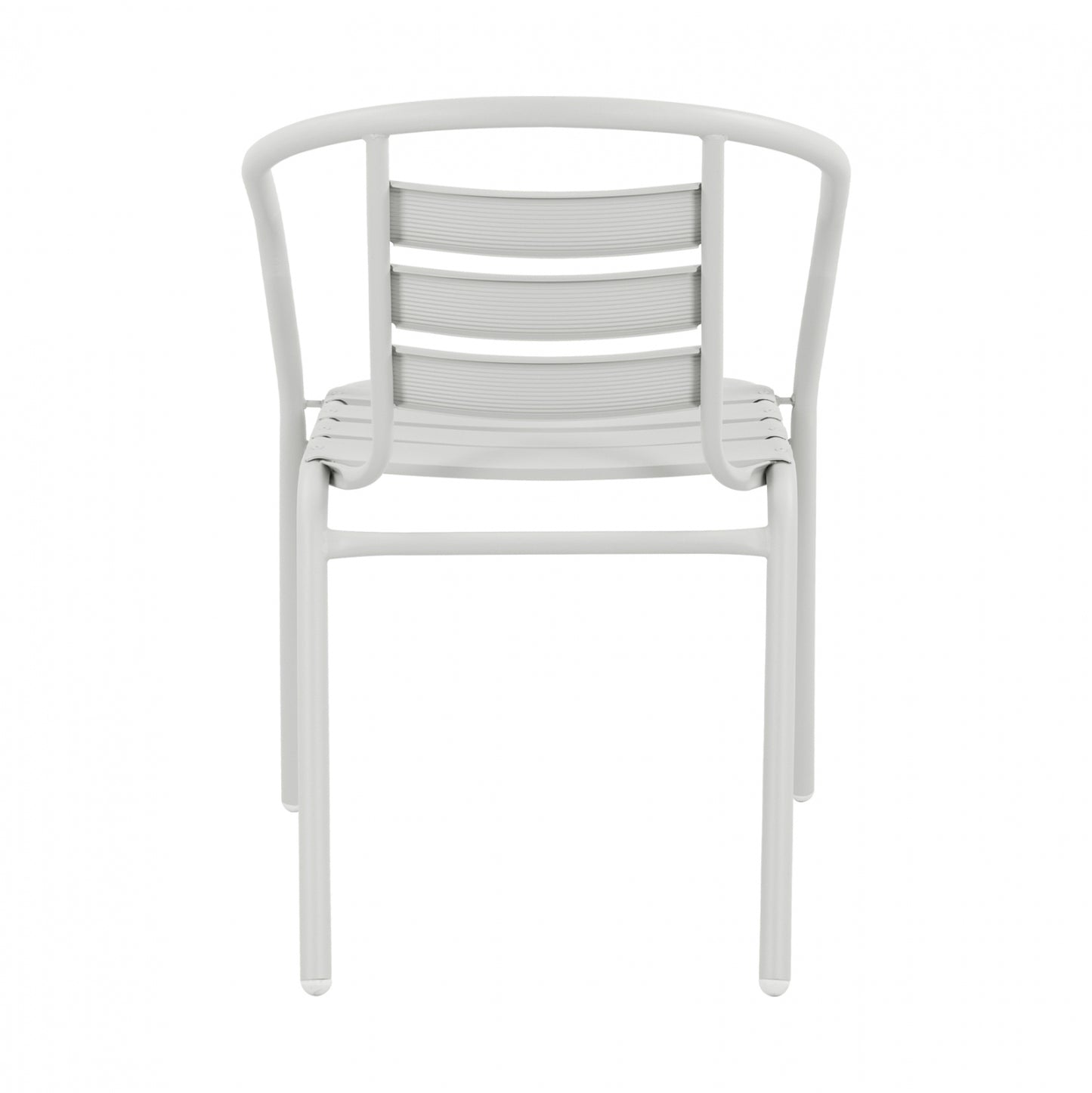 Armchair Laura Metallic White with aluminum slices HM5037.02 54x59x73cm