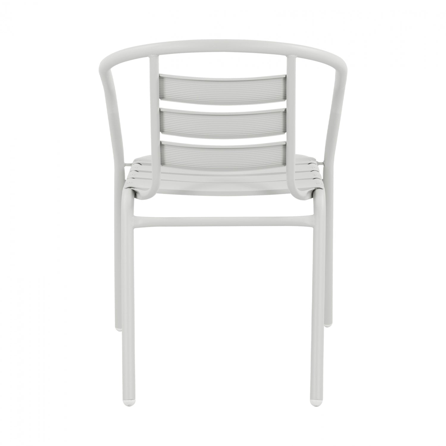 Armchair Laura Metallic White with aluminum slices HM5037.02 54x59x73cm