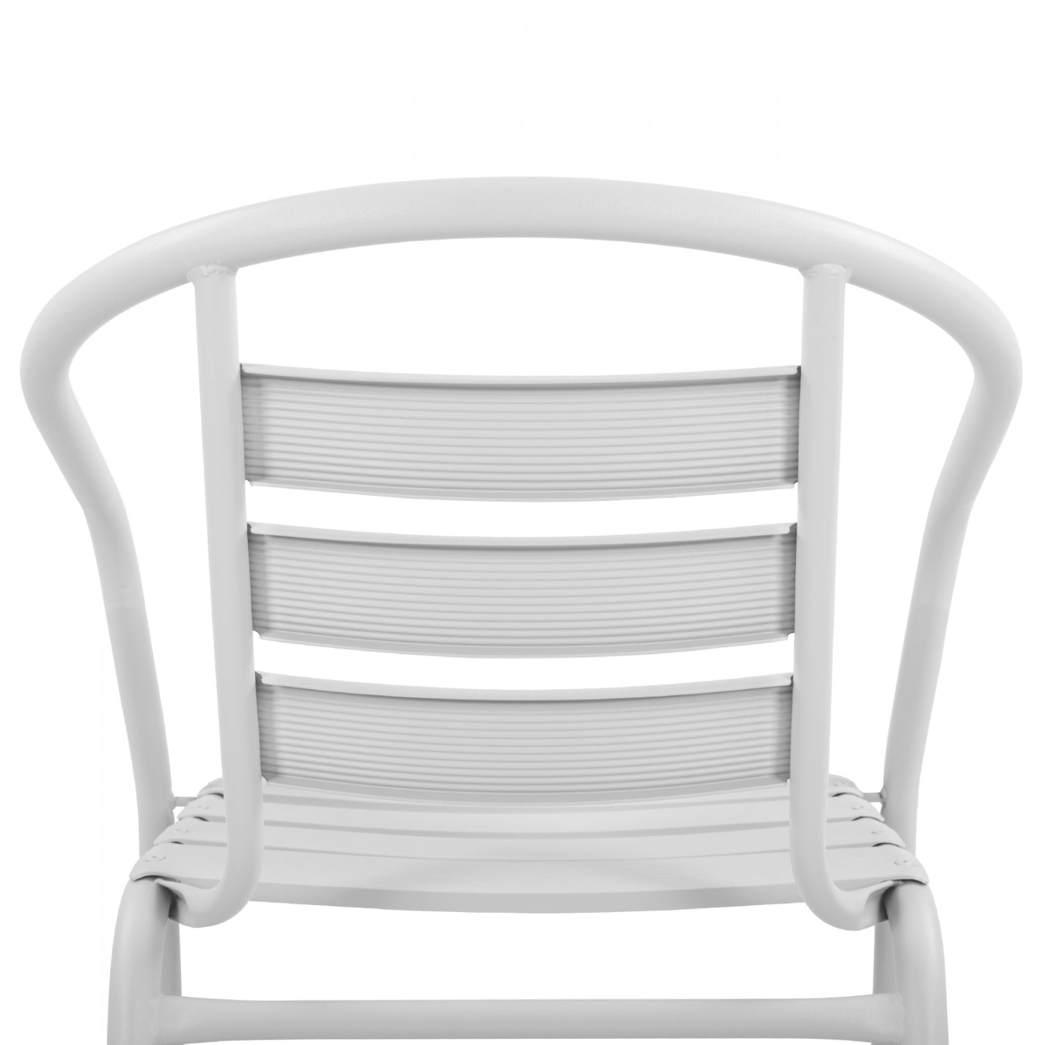 Armchair Laura Metallic White with aluminum slices HM5037.02 54x59x73cm