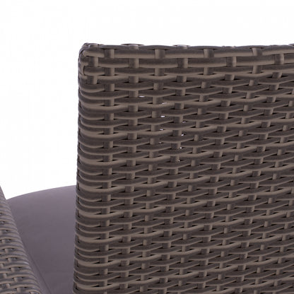 Armchair HM5685.01 Metallic with pillow Wicker grey 55x64x93cm