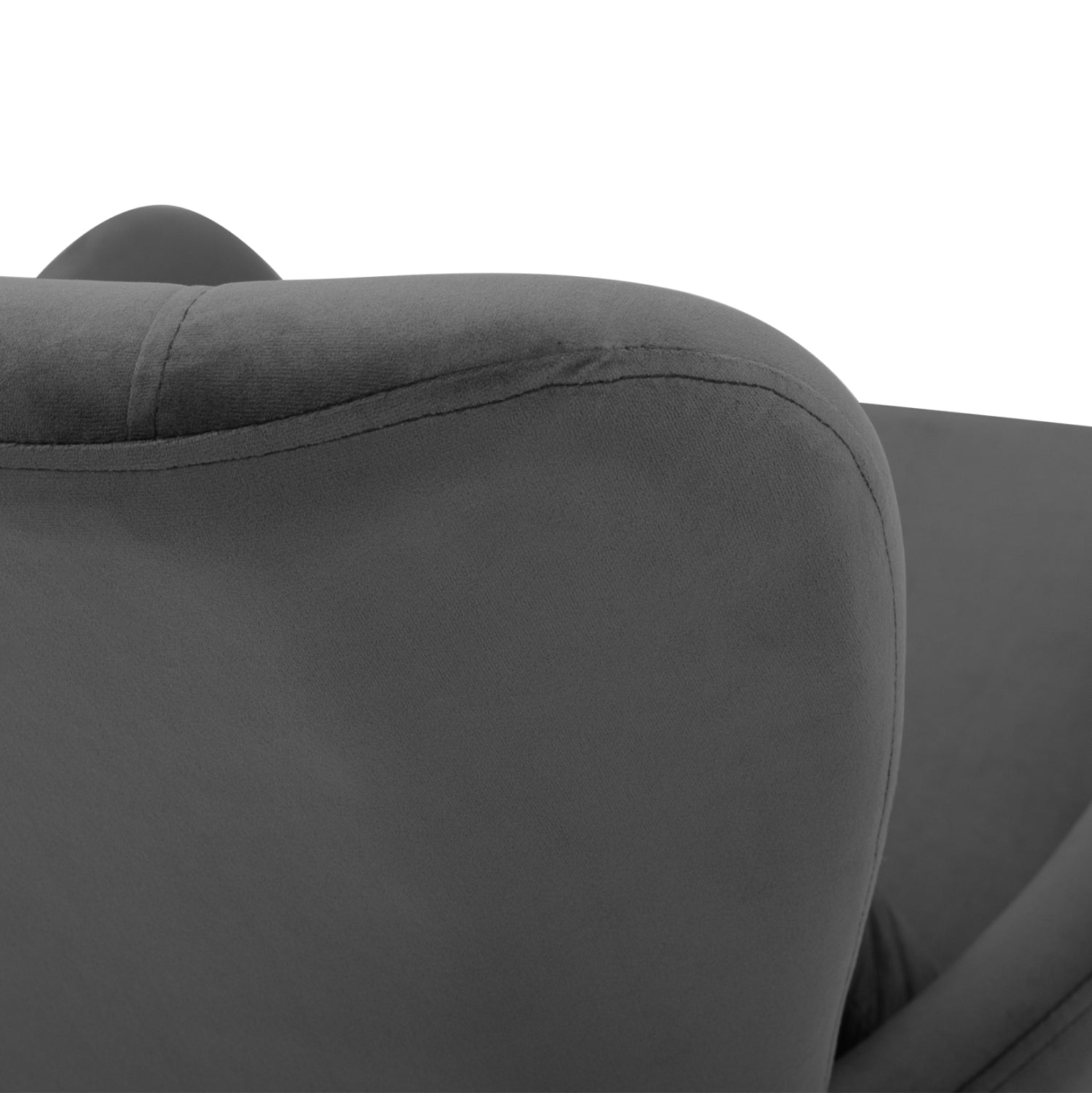 Armchair Velvet Grey with metallic black leg HM8721.01 67x80x102 cm.