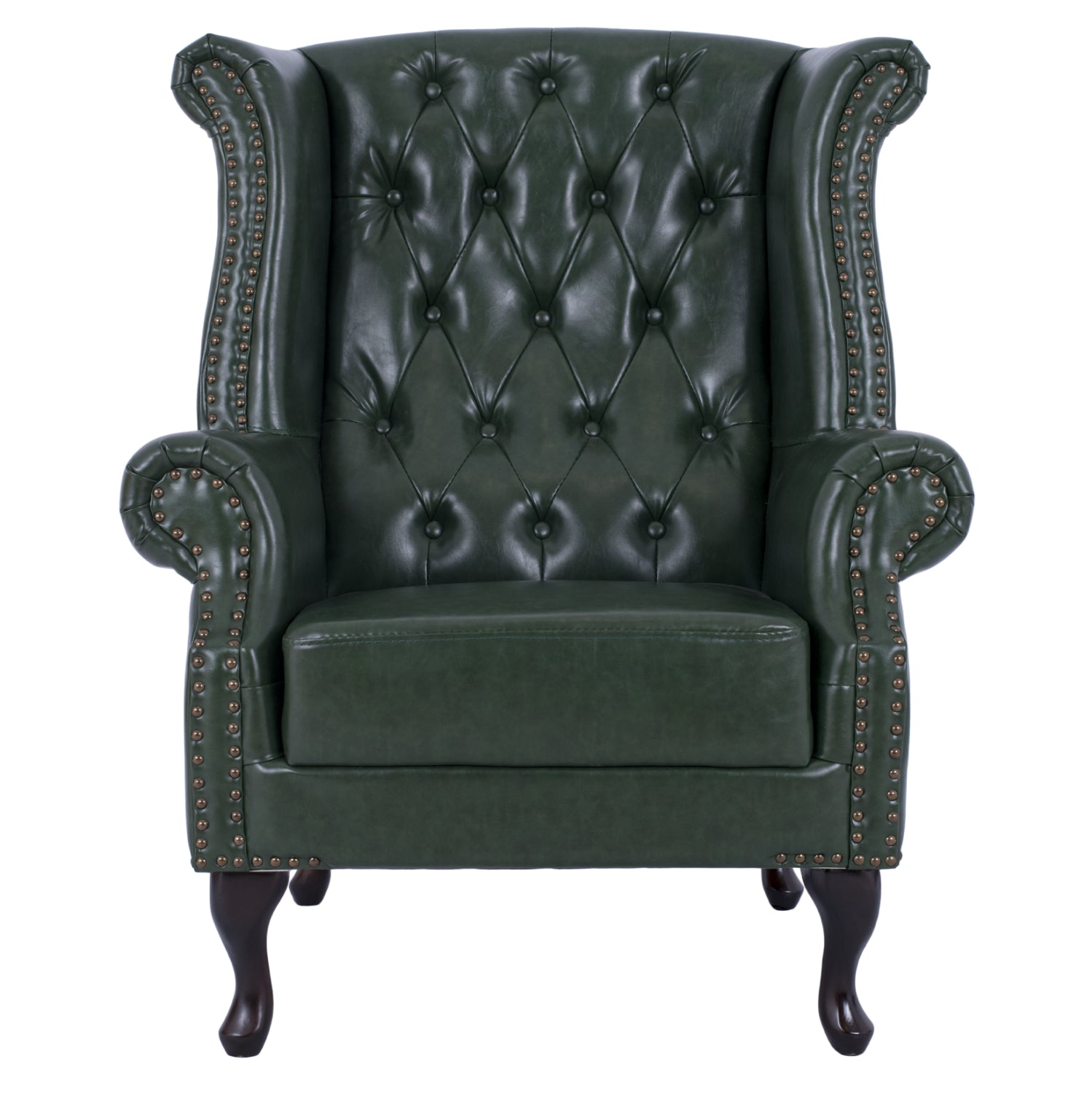 Armchair Chesterfield-type Polina, HM0053.08, Cypress Green PU 83x79x104 cm