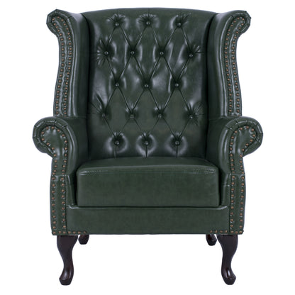 Armchair Chesterfield-type Polina, HM0053.08, Cypress Green PU 83x79x104 cm