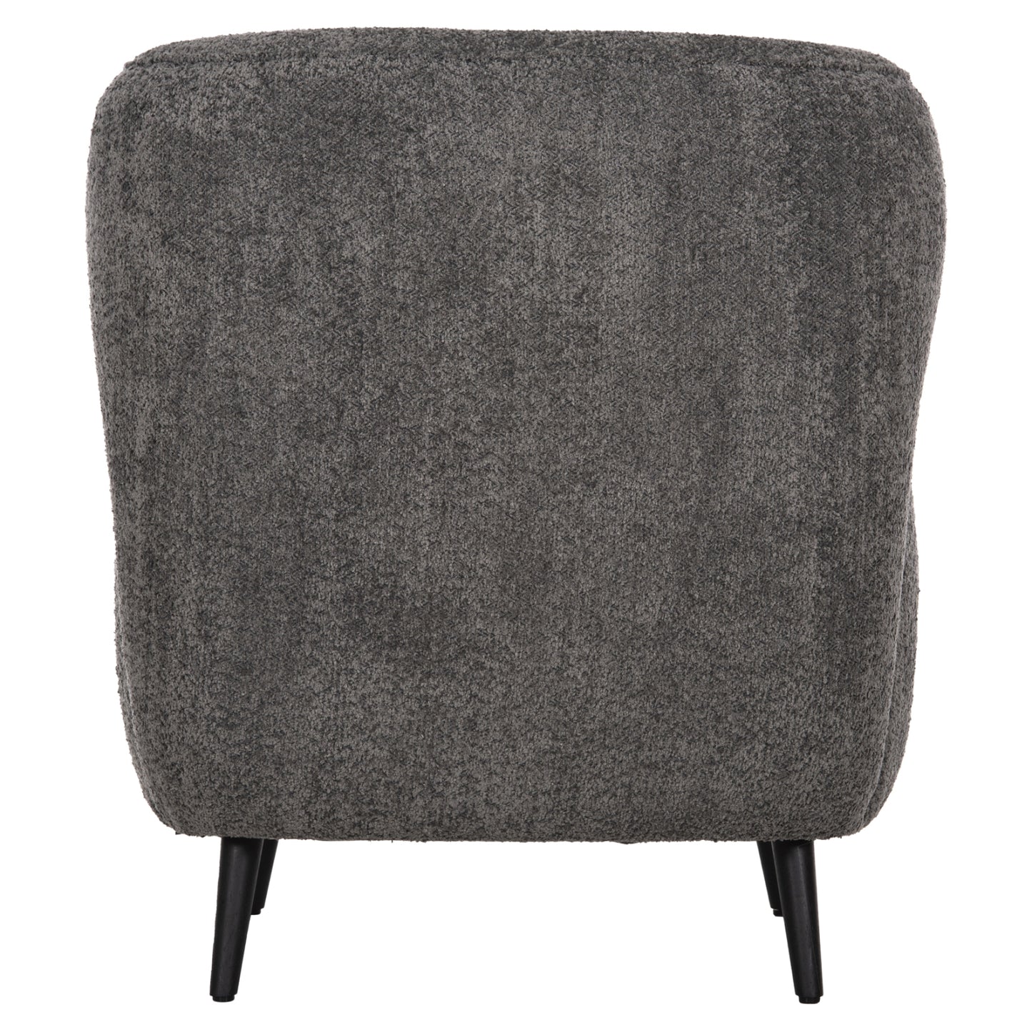 ARMCHAIR KRYLY HM9593.01 GREY BOUCLE FABRIC-BLACK WOODEN LEGS 83x87x89Hcm.