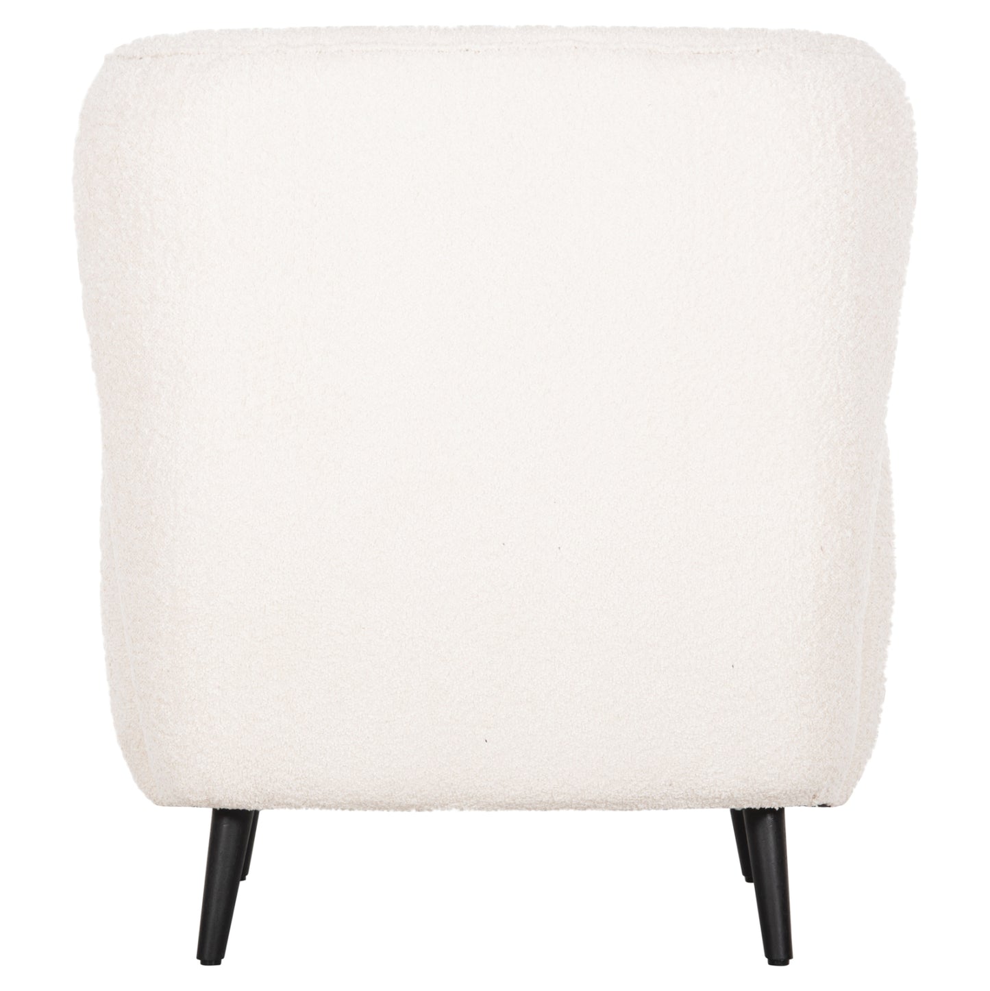 ARMCHAIR KRYLY HM9593.06 ECRU BOUCLE FABRIC-BLACK WOODEN LEGS 83x87x89Hcm.