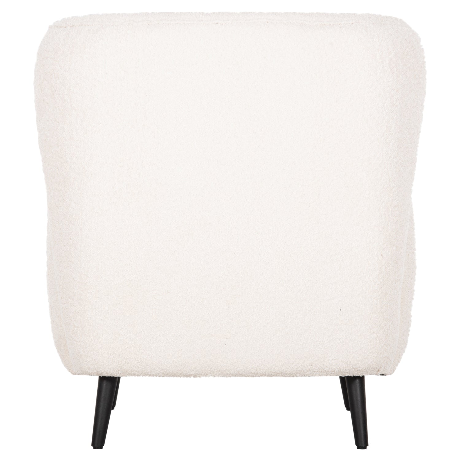 ARMCHAIR KRYLY HM9593.06 ECRU BOUCLE FABRIC-BLACK WOODEN LEGS 83x87x89Hcm.