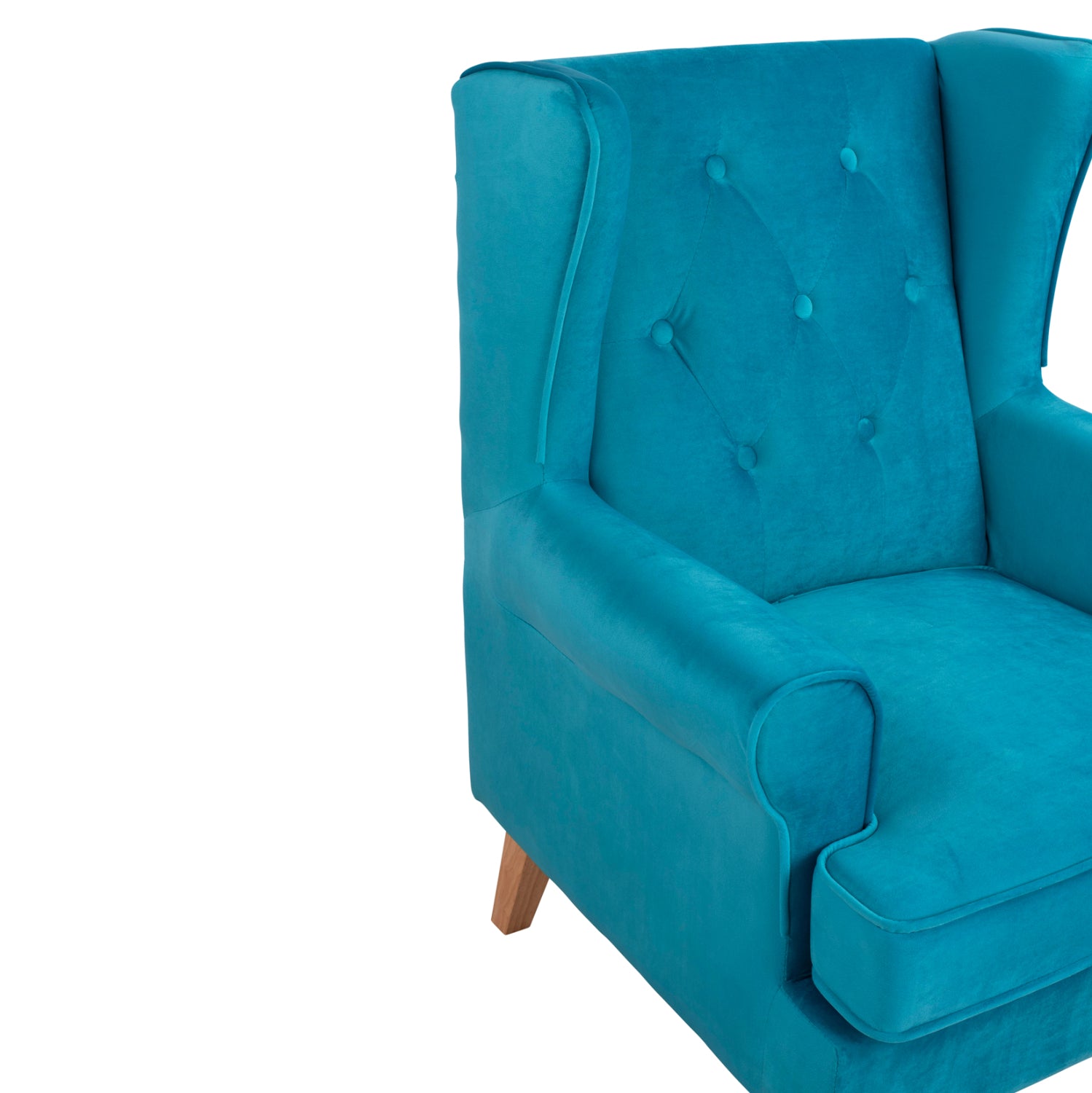 Armchair Turquoise velvet BRANDON 81x83x101cm HM3073.18