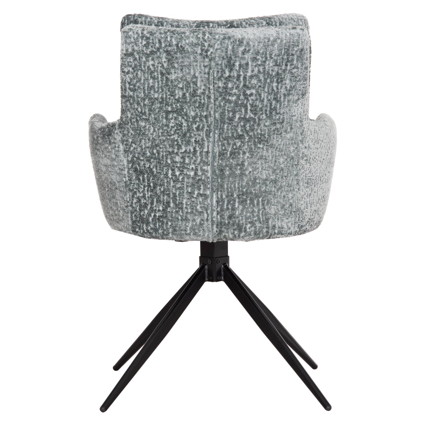 DINING ARMCHAIR SWIVEL BLANS HM9942.03 MINT BOUCLE FABRIC-METAL LEGS 62x60x90Hcm.