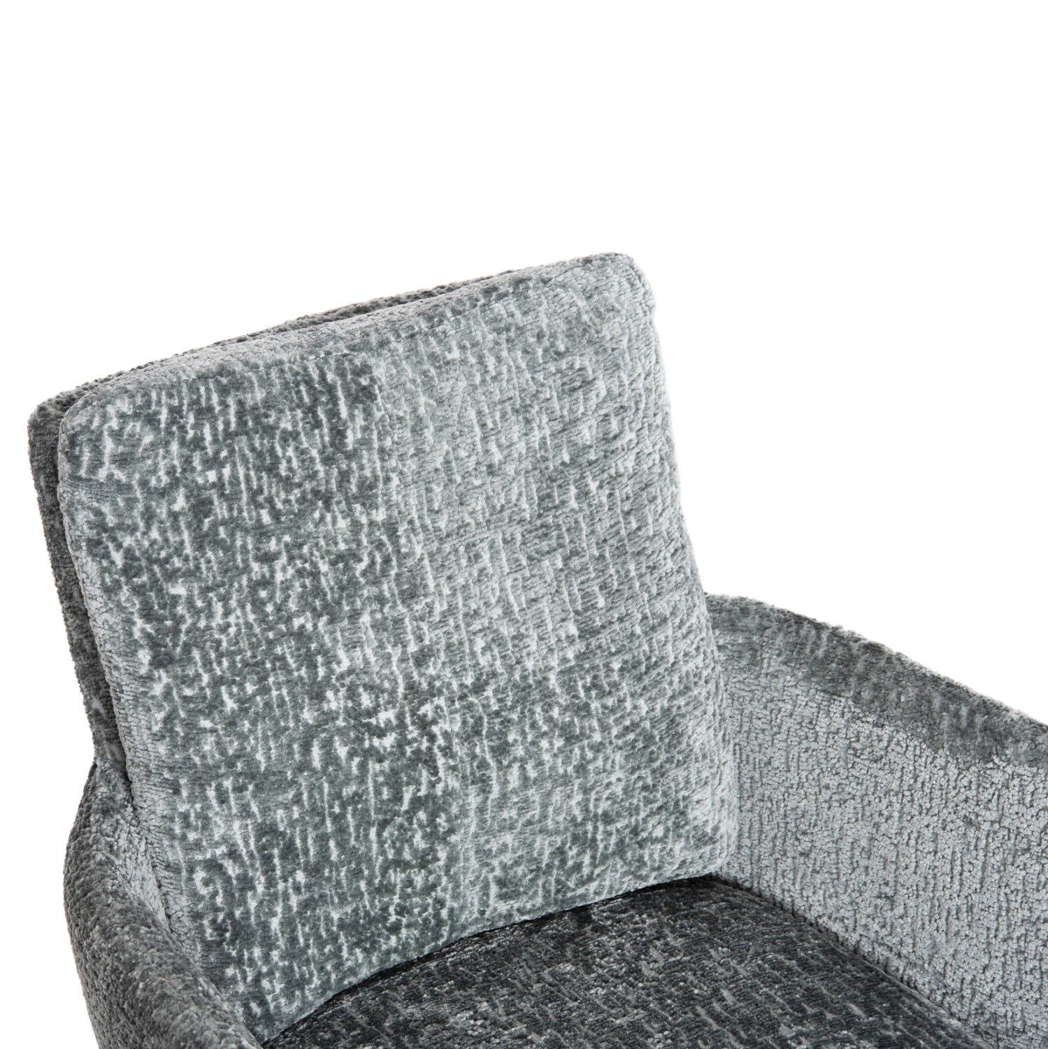DINING ARMCHAIR SWIVEL BLANS HM9942.03 MINT BOUCLE FABRIC-METAL LEGS 62x60x90Hcm.