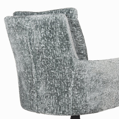 DINING ARMCHAIR SWIVEL BLANS HM9942.03 MINT BOUCLE FABRIC-METAL LEGS 62x60x90Hcm.