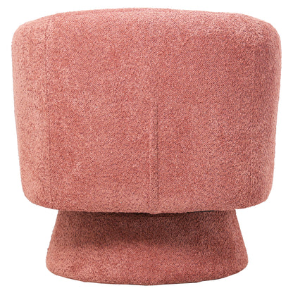 ARMCHAIR SWIVEL KARLEN HM9592.02 PINK BOUCLE FABRIC 78x81x77Hcm.