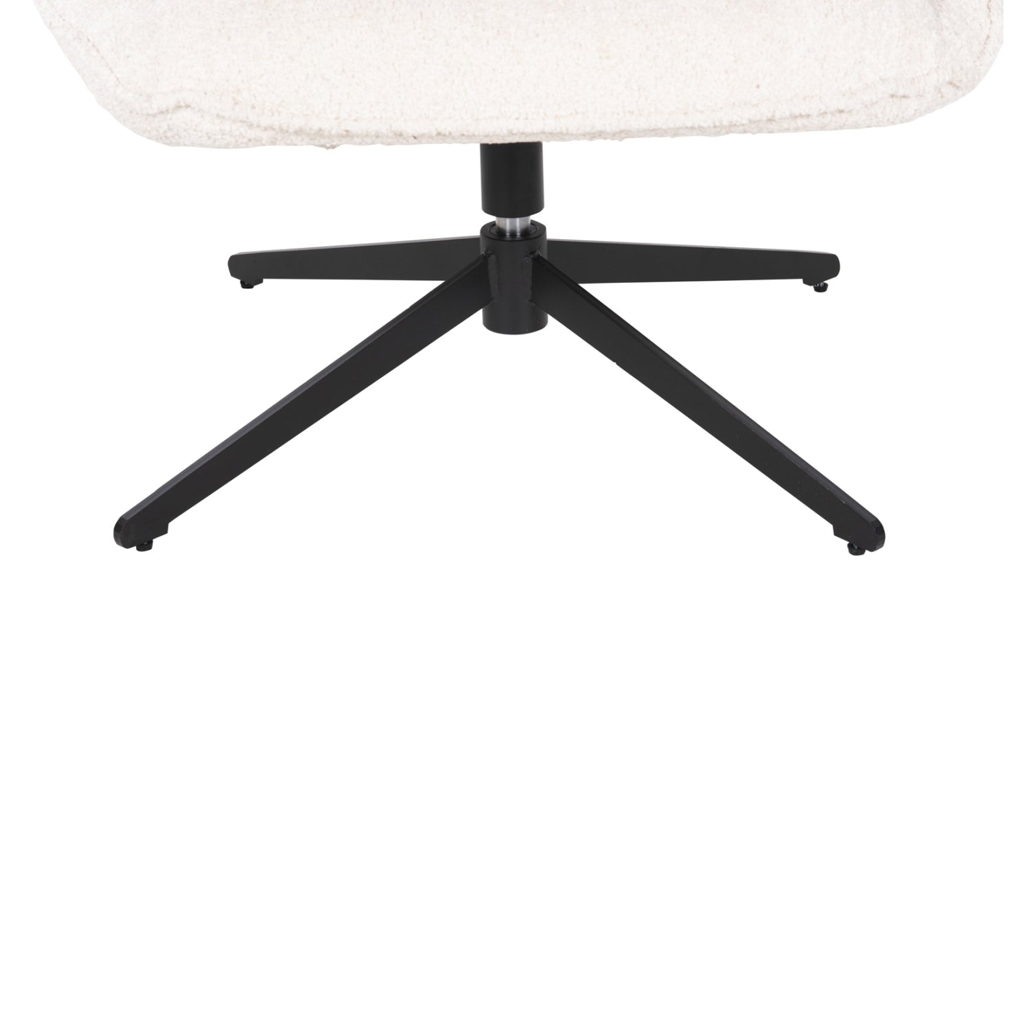 ARMCHAIR SWIVEL BRYLL HM9597.06 ECRU BOUCLE-BLACK METAL BASE 86x90x97Hcm.