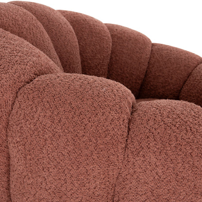 ARMCHAIR SWIVEL GRYMM HM9601.02 PINK BOUCLE-BLACK METAL BASE 95x92x68Hcm.