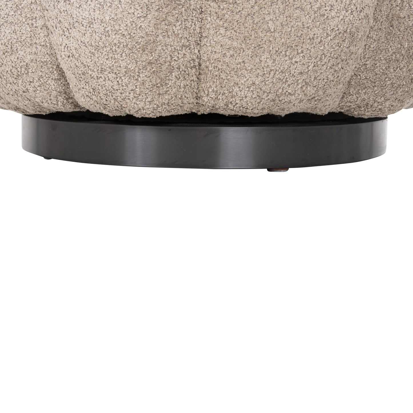 ARMCHAIR SWIVEL GRYMM HM9601.08 BROWNISH BEIGE BOUCLE-BLACK METAL BASE 95x92x68Hcm.