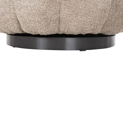 ARMCHAIR SWIVEL GRYMM HM9601.08 BROWNISH BEIGE BOUCLE-BLACK METAL BASE 95x92x68Hcm.