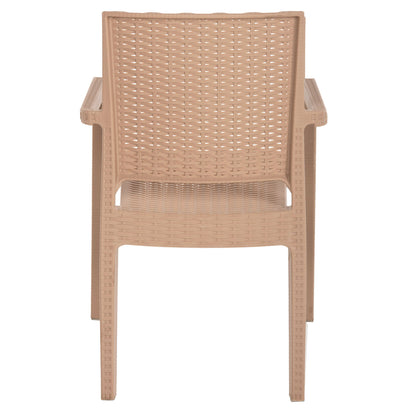 ARMCHAIR POLYPROPYLENE HEAVY-DUTY KAGANU HM5134.03 CAPPUCCINO 58x55x88Hcm.