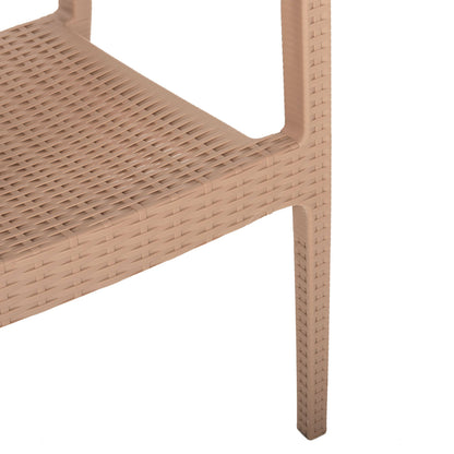 ARMCHAIR POLYPROPYLENE HEAVY-DUTY KAGANU HM5134.03 CAPPUCCINO 58x55x88Hcm.