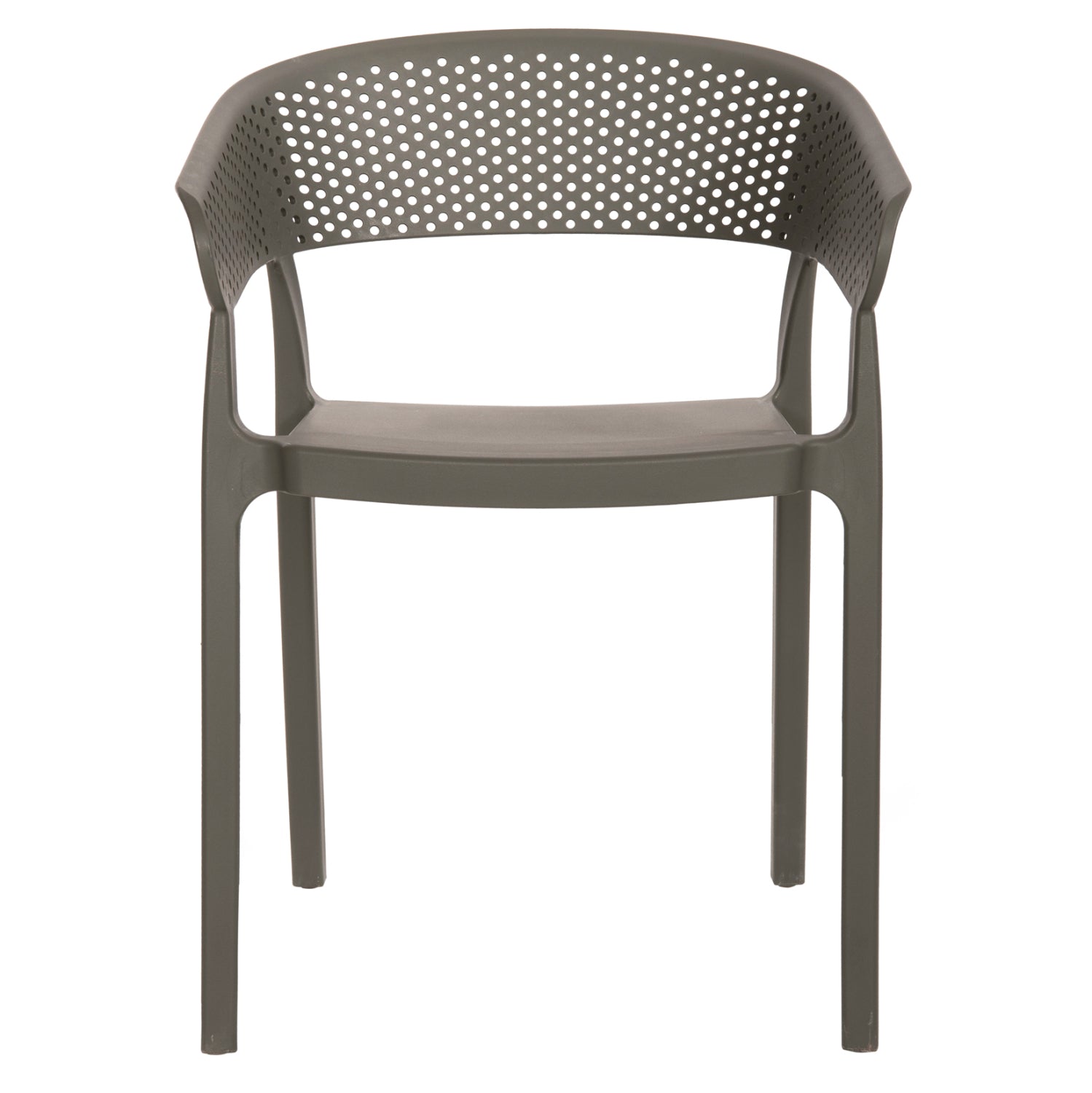 ARMCHAIR POLYPROPYLENE PERFOE HM5941.07 IN DARK OLIVE 56x50x73Hcm.