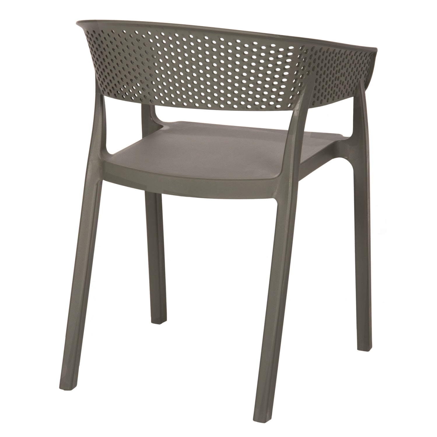 ARMCHAIR POLYPROPYLENE PERFOE HM5941.07 IN DARK OLIVE 56x50x73Hcm.