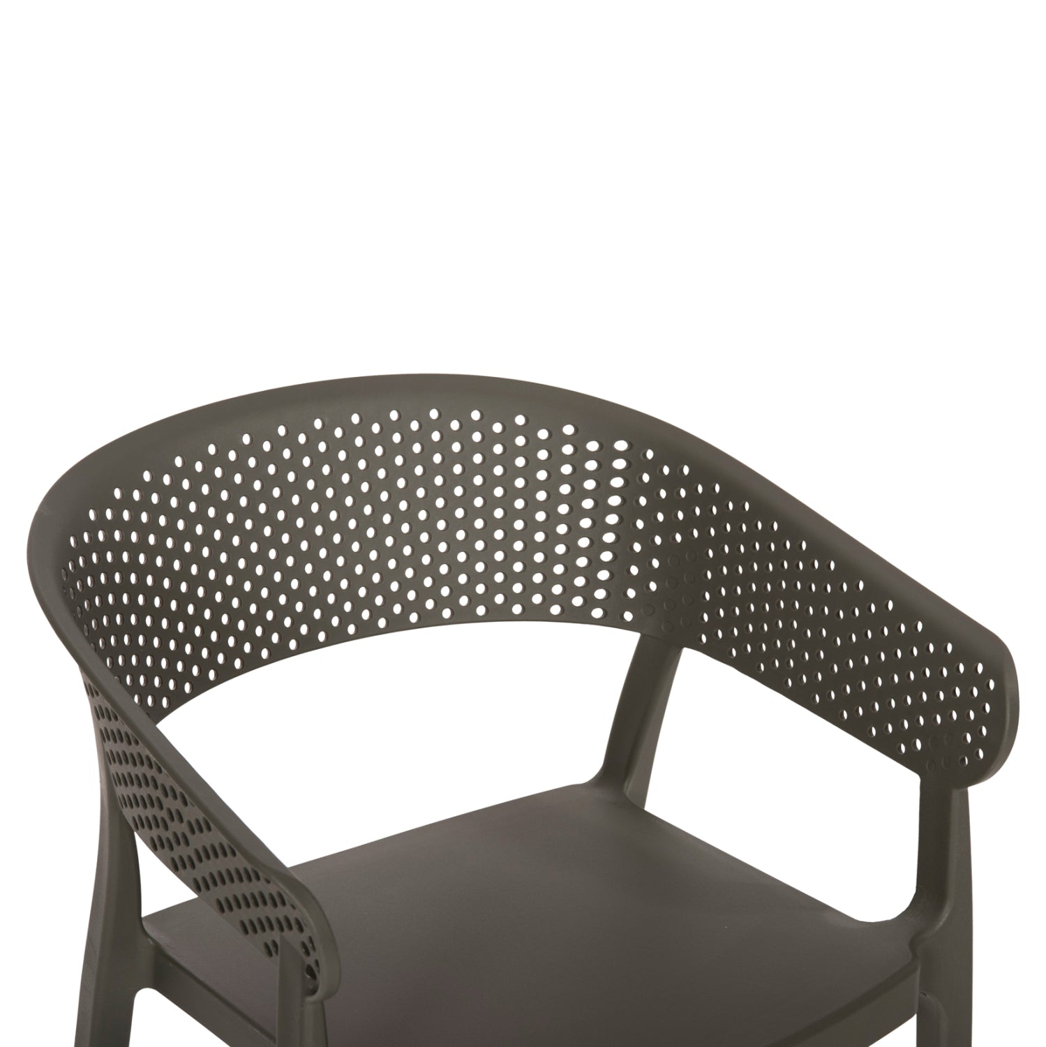 ARMCHAIR POLYPROPYLENE PERFOE HM5941.07 IN DARK OLIVE 56x50x73Hcm.