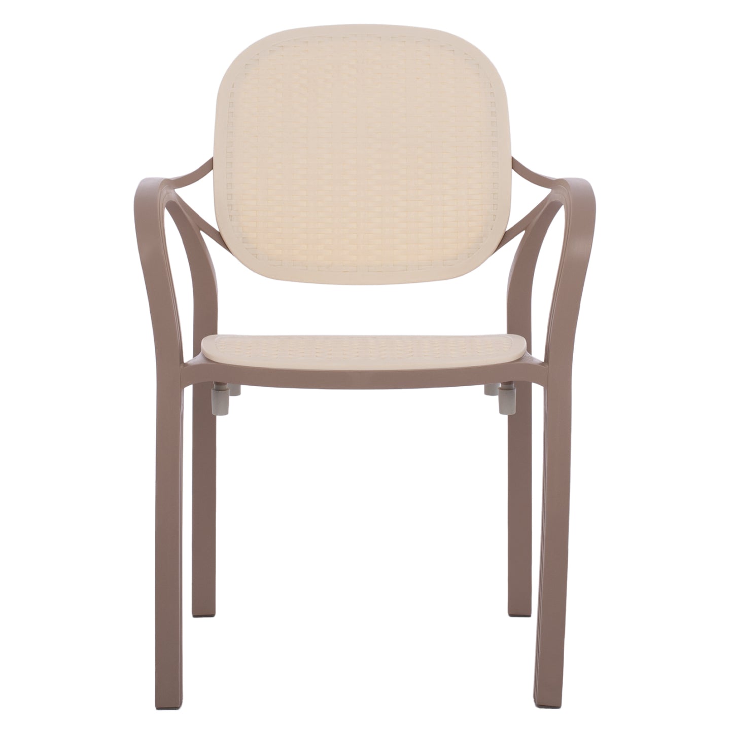 POLYPROPYLENE ARMCHAIR KHEM HM5820.02 CAPPUCCINO-BEIGE 57x57x83Hcm.
