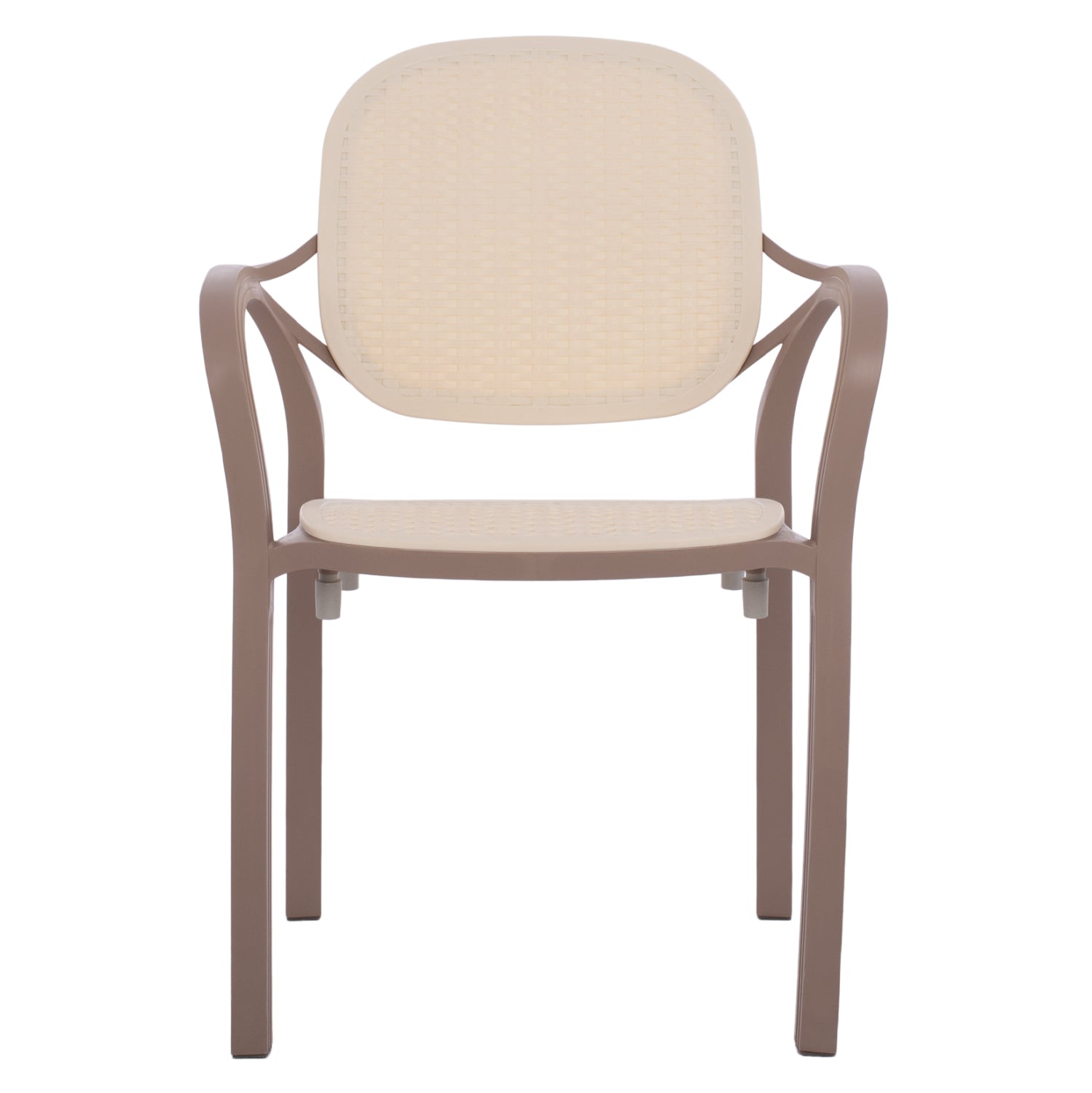 POLYPROPYLENE ARMCHAIR KHEM HM5820.02 CAPPUCCINO-BEIGE 57x57x83Hcm.