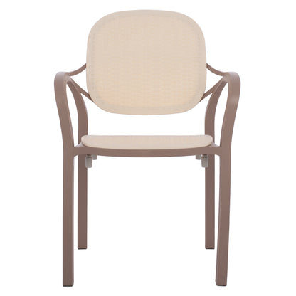 POLYPROPYLENE ARMCHAIR KHEM HM5820.02 CAPPUCCINO-BEIGE 57x57x83Hcm.