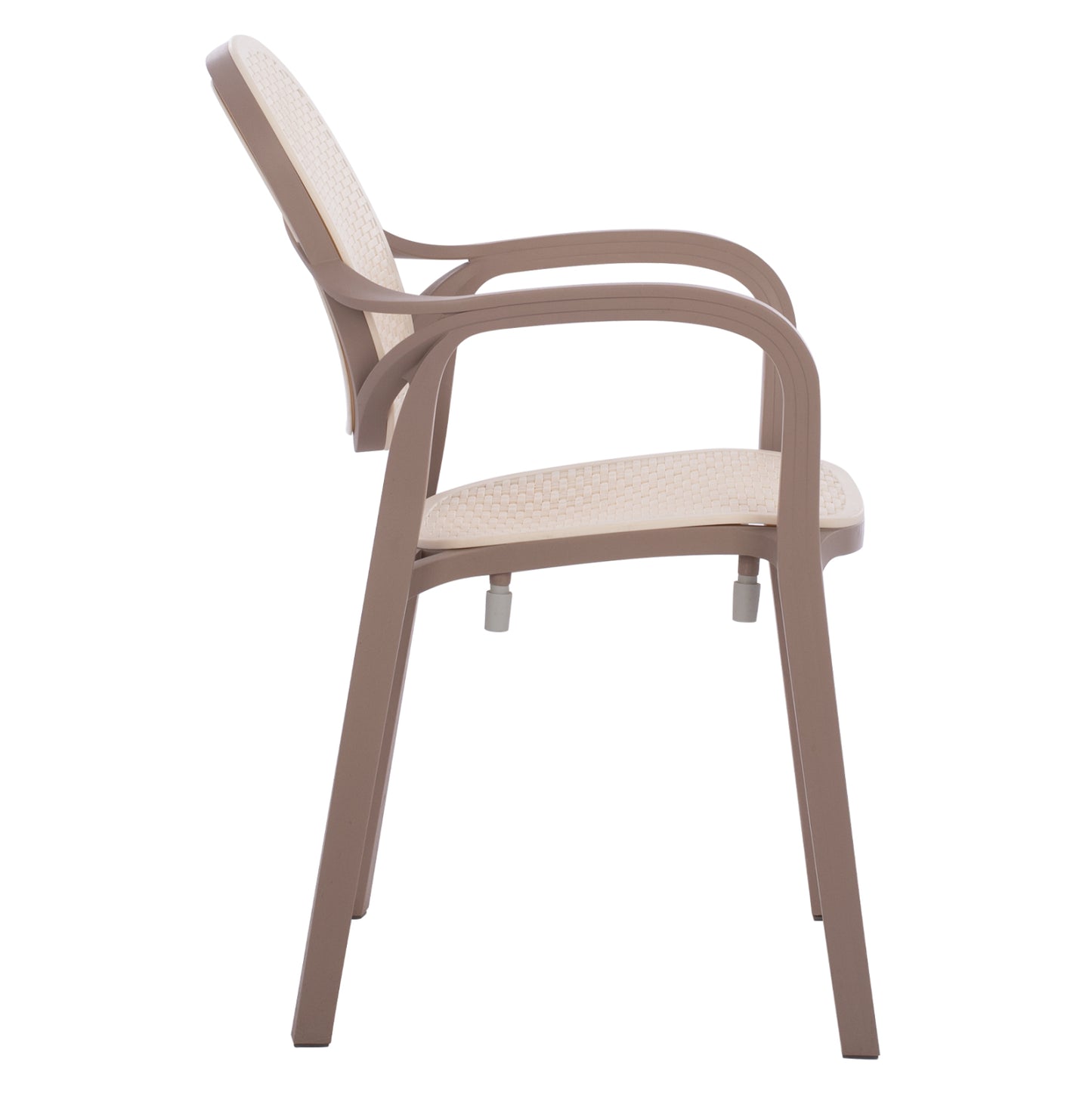 POLYPROPYLENE ARMCHAIR KHEM HM5820.02 CAPPUCCINO-BEIGE 57x57x83Hcm.
