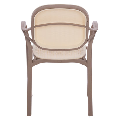 POLYPROPYLENE ARMCHAIR KHEM HM5820.02 CAPPUCCINO-BEIGE 57x57x83Hcm.