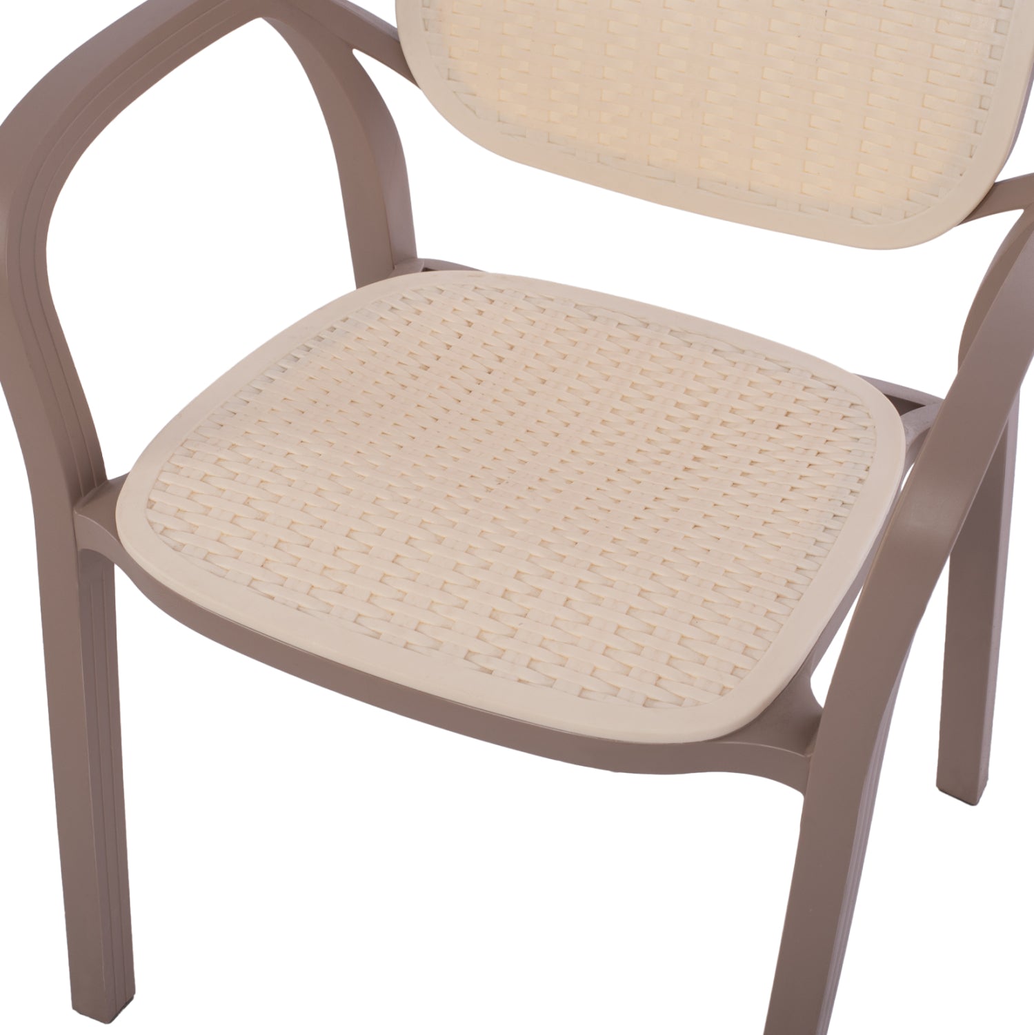 POLYPROPYLENE ARMCHAIR KHEM HM5820.02 CAPPUCCINO-BEIGE 57x57x83Hcm.