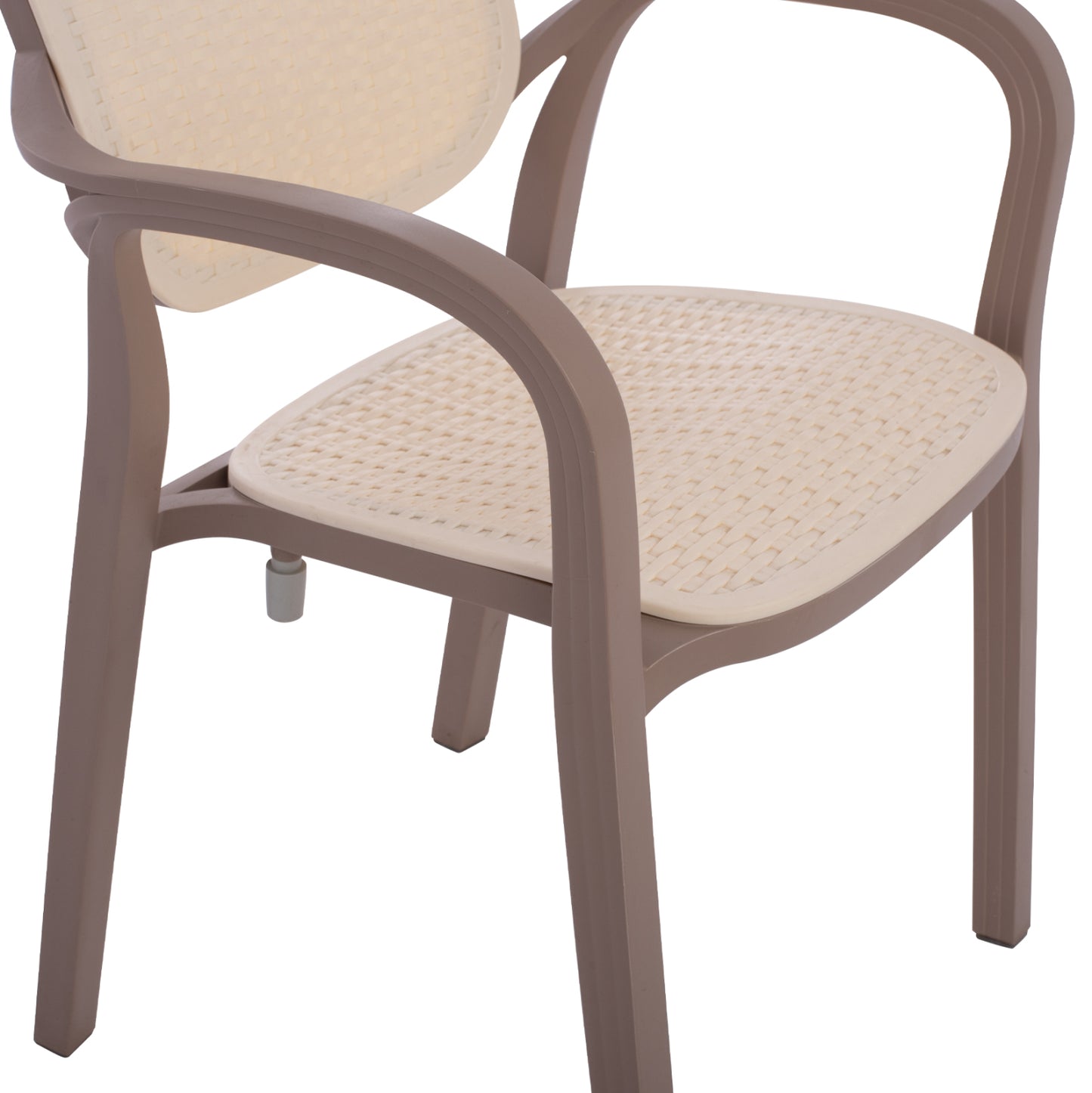 POLYPROPYLENE ARMCHAIR KHEM HM5820.02 CAPPUCCINO-BEIGE 57x57x83Hcm.