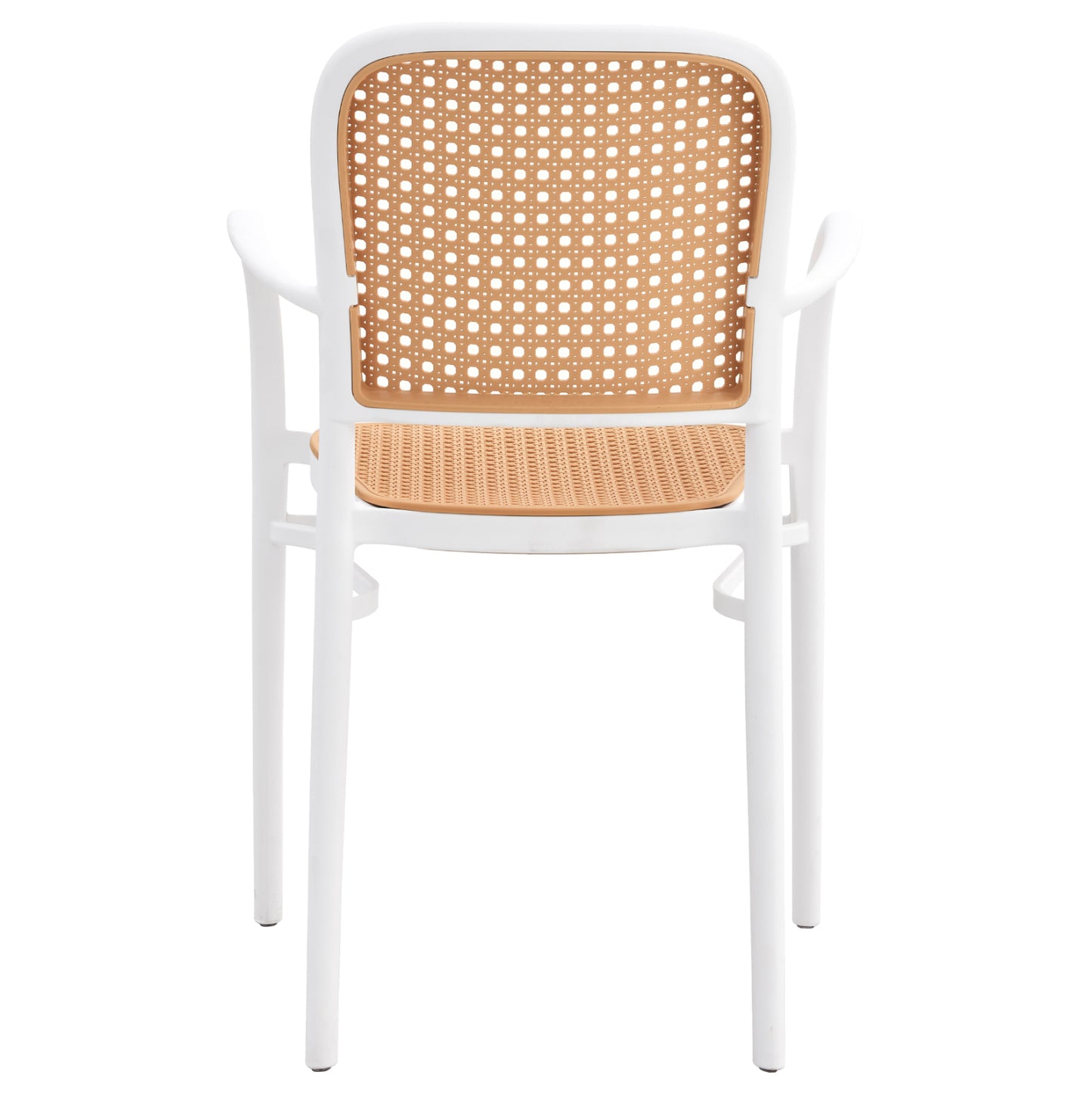 ARMCHAIR POLYPROPYLENE FLOW HM5938.01 WHITE AND BEIGE 55x53x86Hcm.