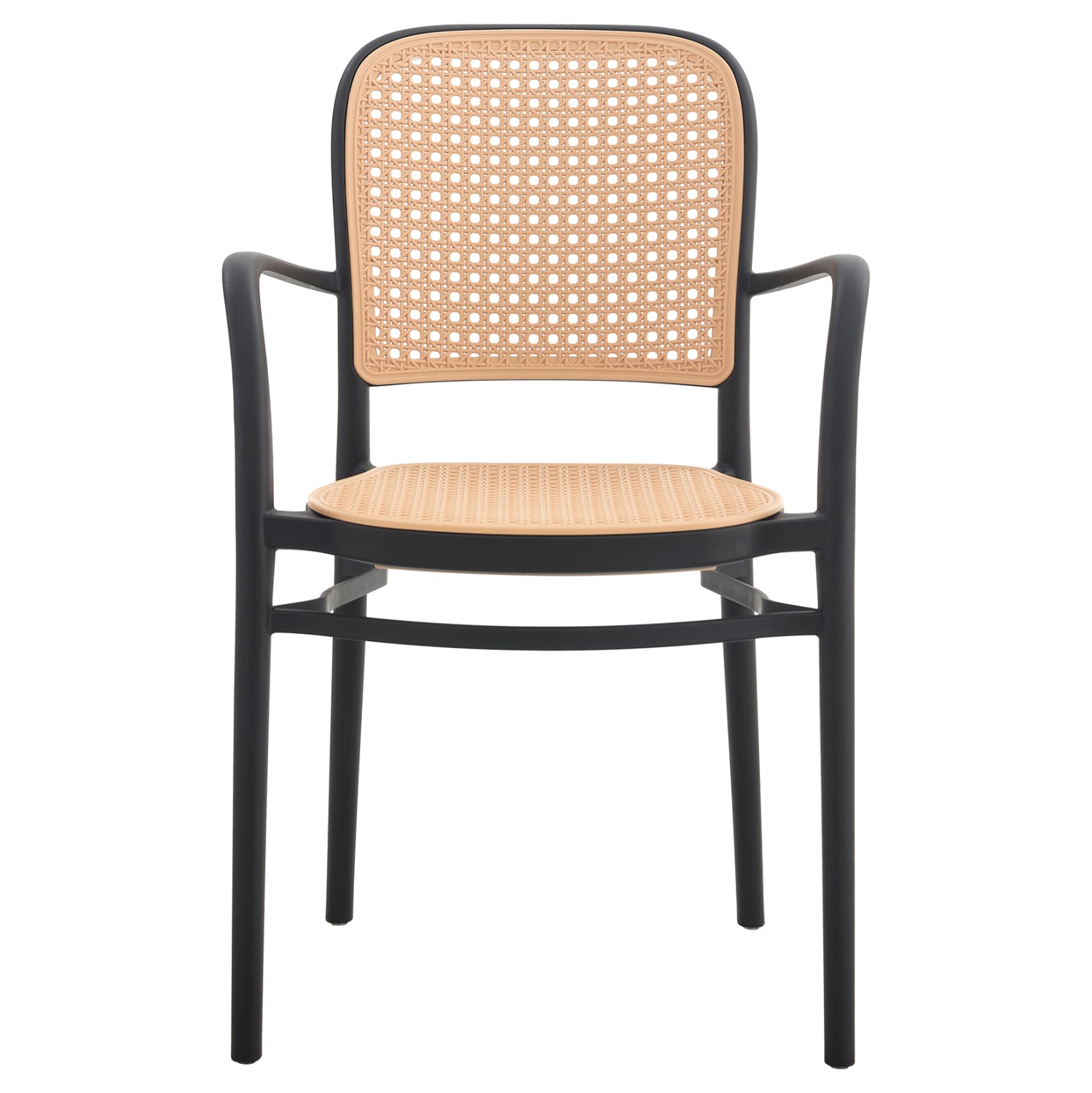 ARMCHAIR POLYPROPYLENE FLOW HM5938.02 BLACK AND BEIGE 55x53x86Hcm.