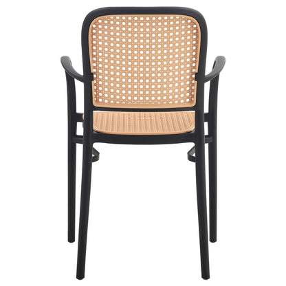 ARMCHAIR POLYPROPYLENE FLOW HM5938.02 BLACK AND BEIGE 55x53x86Hcm.