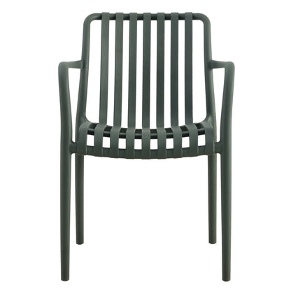 ARMCHAIR POLYPROPYLENE TIPPY HM5940.07 DARK OLIVE 55x55x81Hcm.