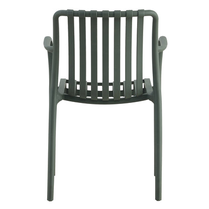 ARMCHAIR POLYPROPYLENE TIPPY HM5940.07 DARK OLIVE 55x55x81Hcm.