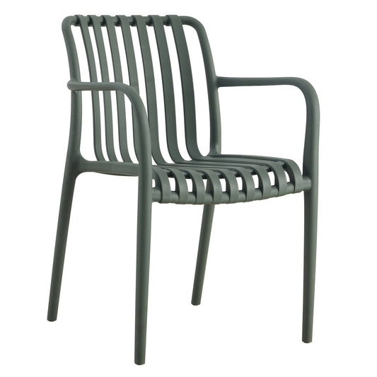 ARMCHAIR POLYPROPYLENE TIPPY HM5940.07 DARK OLIVE 55x55x81Hcm.