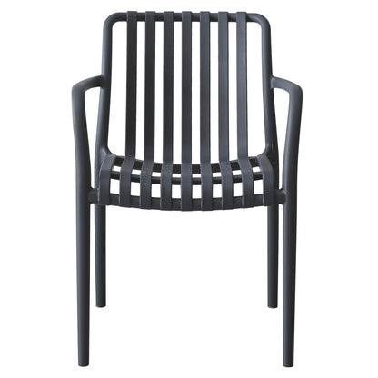 POLYPROPYLENE ARMCHAIR TIPPY HM5940.10 DARK GREY 55x55x81Hcm.