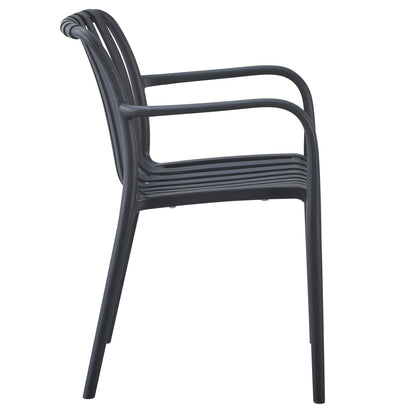 POLYPROPYLENE ARMCHAIR TIPPY HM5940.10 DARK GREY 55x55x81Hcm.