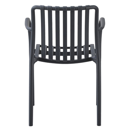 POLYPROPYLENE ARMCHAIR TIPPY HM5940.10 DARK GREY 55x55x81Hcm.