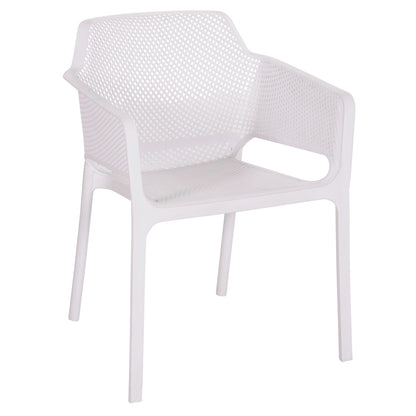 ARMCHAIR POLYPROPYLENE JOHN HM6103.01 WHITE 59x58x79.5Hcm.