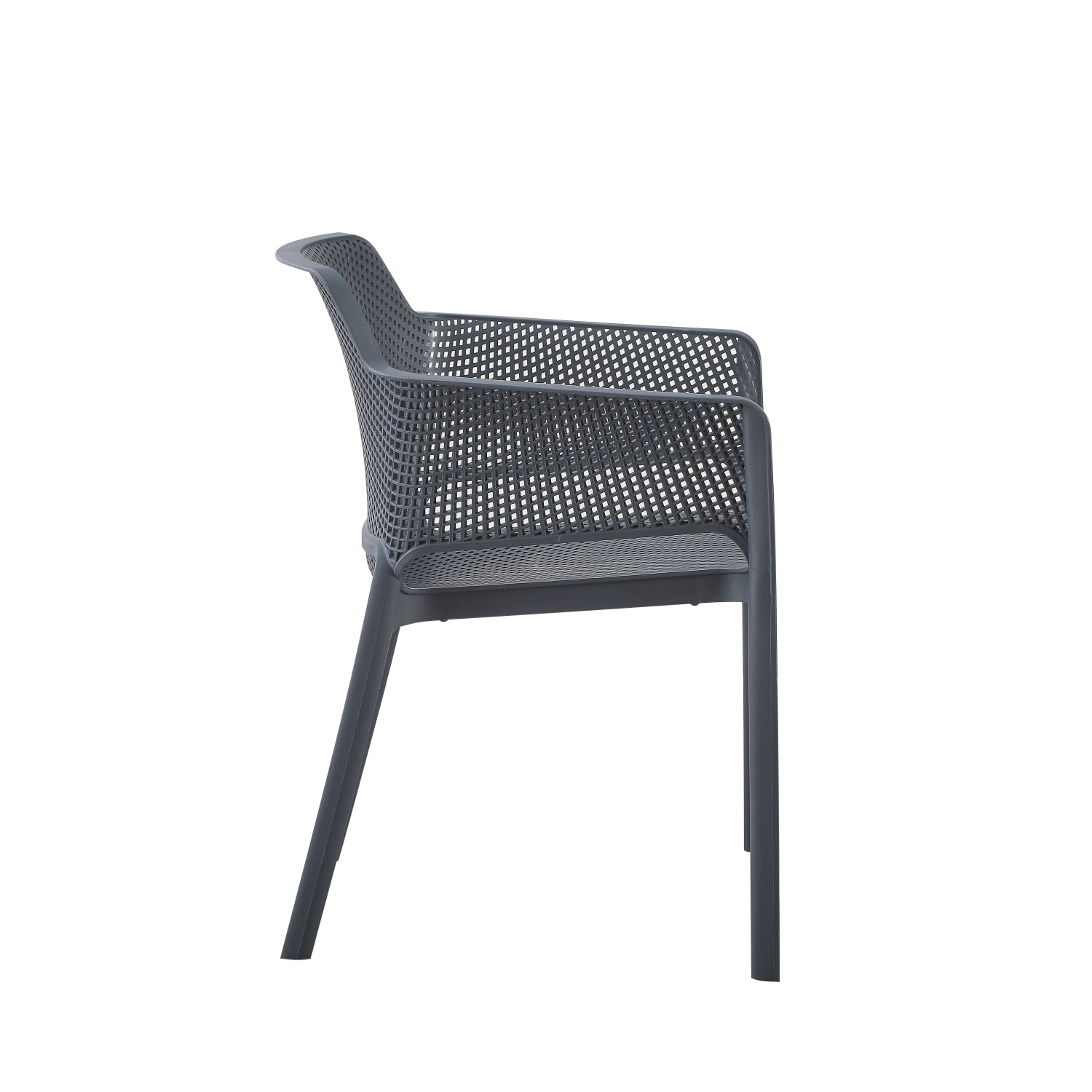 ARMCHAIR POLYPROPYLENE JOHN HM6103.03 GREY 59x58x79.5Hcm.