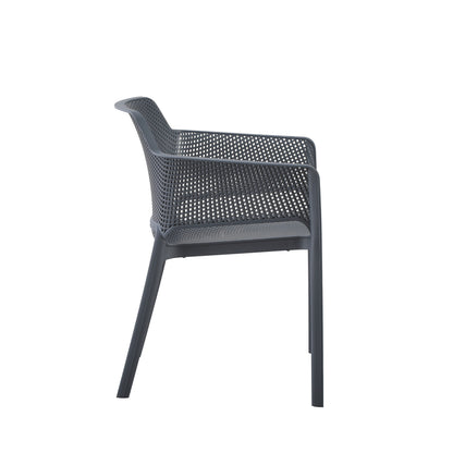 ARMCHAIR POLYPROPYLENE JOHN HM6103.03 GREY 59x58x79.5Hcm.