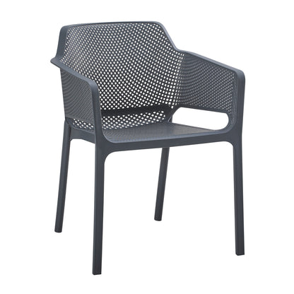 ARMCHAIR POLYPROPYLENE JOHN HM6103.03 GREY 59x58x79.5Hcm.