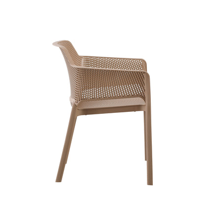 ARMCHAIR POLYPROPYLENE JOHN HM6103.04 CAPPUCCINO 59x58x79.5Hcm.