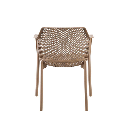 ARMCHAIR POLYPROPYLENE JOHN HM6103.04 CAPPUCCINO 59x58x79.5Hcm.
